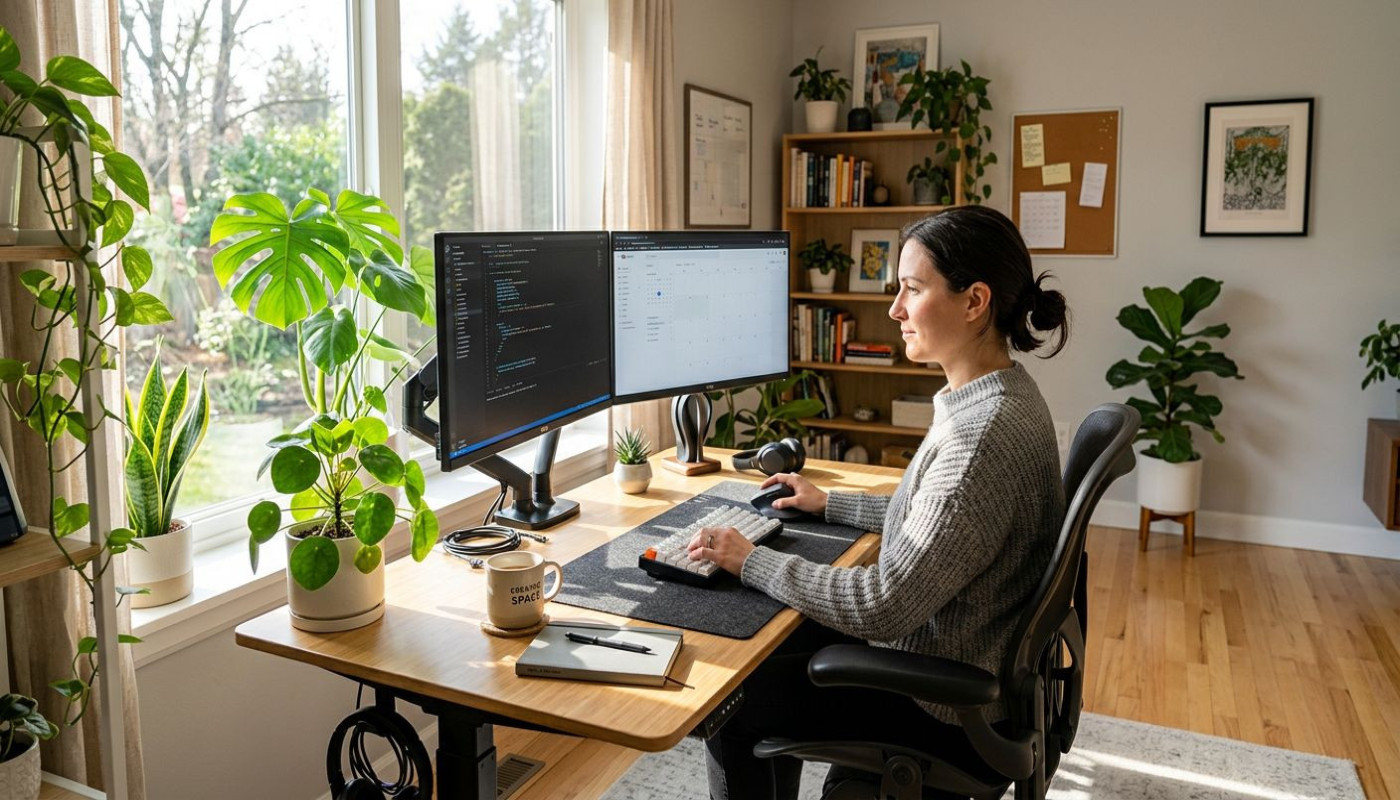 Wie man einen effizienten Arbeitsbereich zu Hause gestaltet
